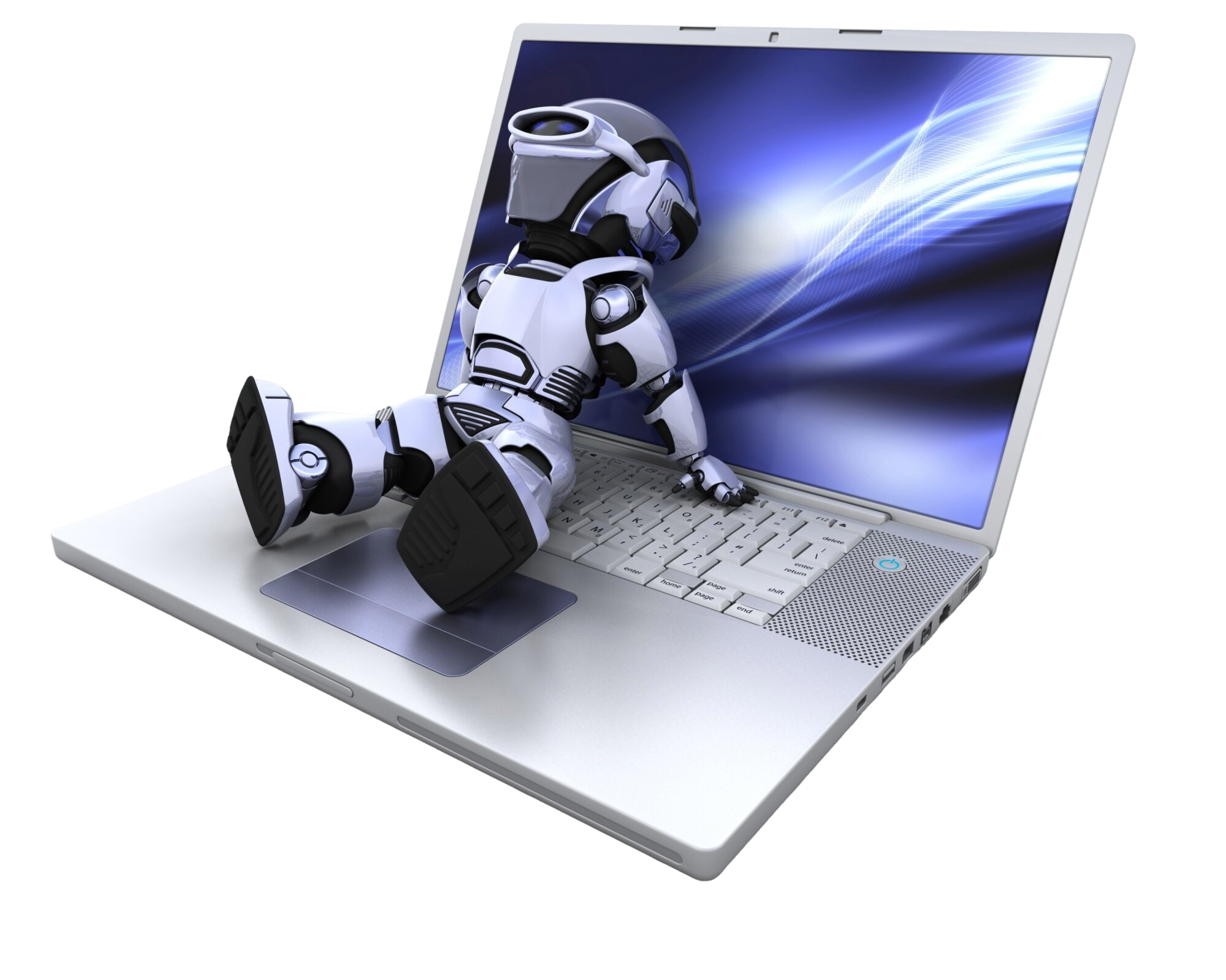 Robot with Laptop